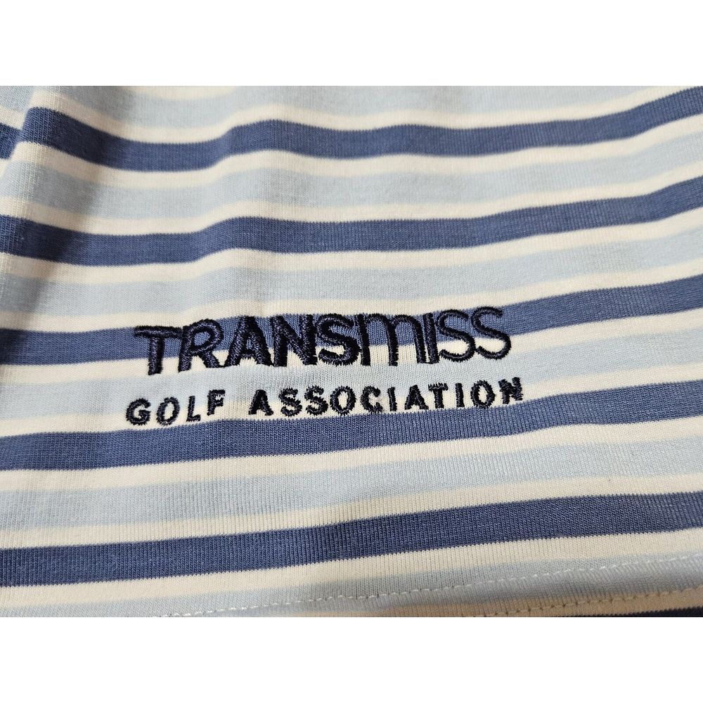 Peter Millar Polo Seaside‎ Blue Stripes Short Sleeve Shirt Size XL - Picture 5 of 5